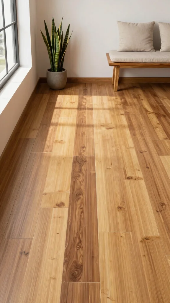 12 Hallway Entryway Floor Tile Ideas for a Stylish Easy-Clean Surface - 1. Biodegradable Bamboo Tiles 1