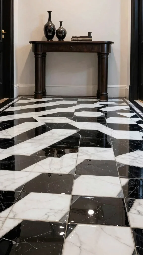 12 Hallway Entryway Floor Tile Ideas for a Stylish Easy-Clean Surface - 12. Glazed Ceramic Tiles 1