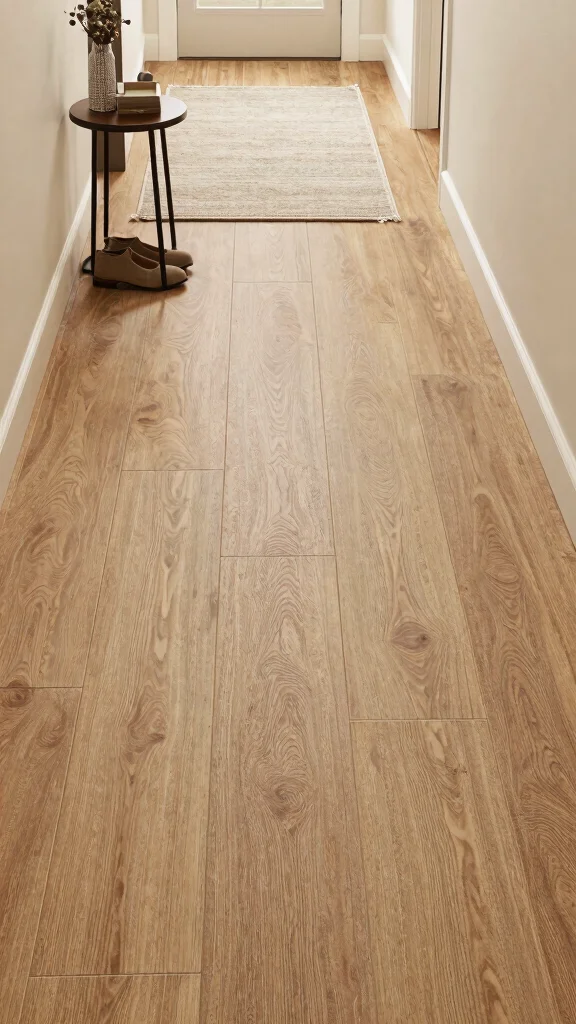 12 Hallway Entryway Floor Tile Ideas for a Stylish Easy-Clean Surface - 9. Textured Vinyl Plank Tiles 1