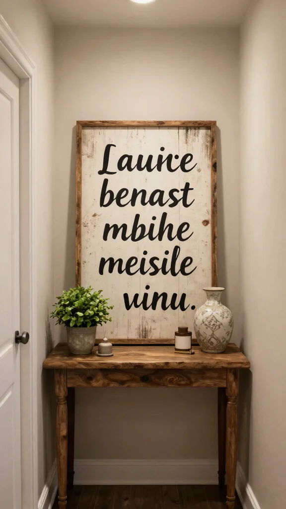 12 Hallway Entryway Table Decor Ideas for a Welcoming First Impression - 12. Inspirational Quotes 1