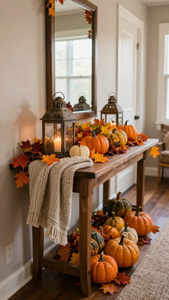 12 Hallway Entryway Table Decor Ideas for a Welcoming First Impression - 2. Seasonal Touches 1