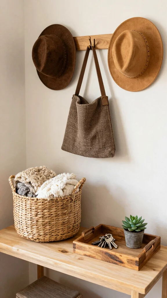 12 Hallway Entryway Table Decor Ideas for a Welcoming First Impression - 7. Functional Decor 1