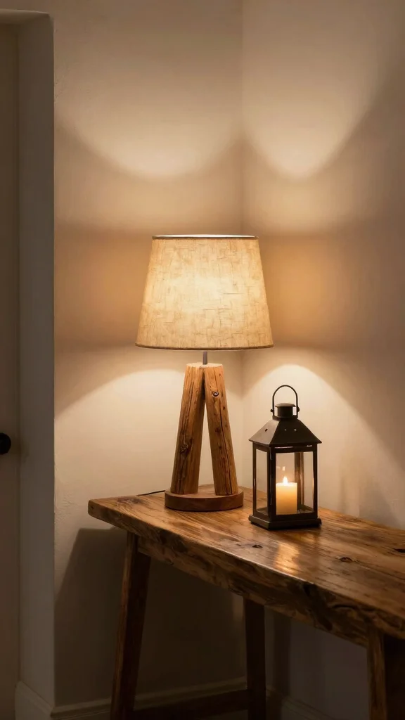 12 Hallway Entryway Table Decor Ideas for a Welcoming First Impression - 8. Stylish Lighting 1