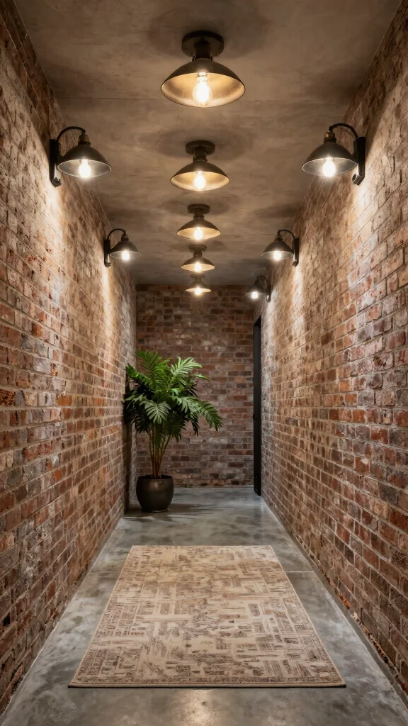 12 Hallway Flush Mount Lighting Ideas for a Clean Bright Ceiling - 10. Industrial-Style Flush Mounts 1
