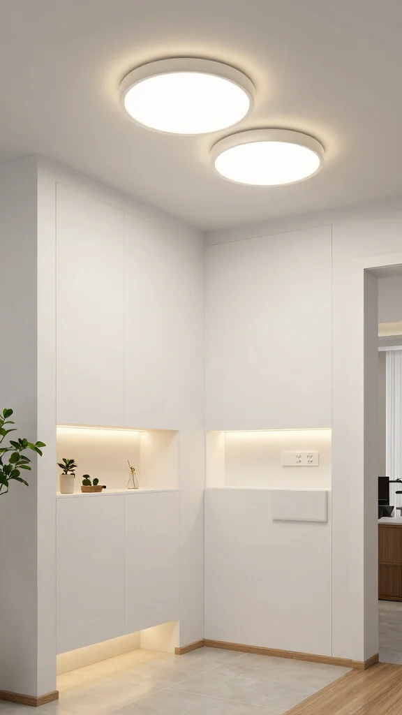 12 Hallway Flush Mount Lighting Ideas for a Clean Bright Ceiling - 12. Multi-Functional Flush Mounts 1
