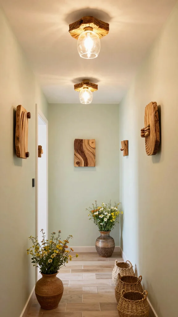 12 Hallway Flush Mount Lighting Ideas for a Clean Bright Ceiling - 3. Artisanal Handcrafted Fixtures 1