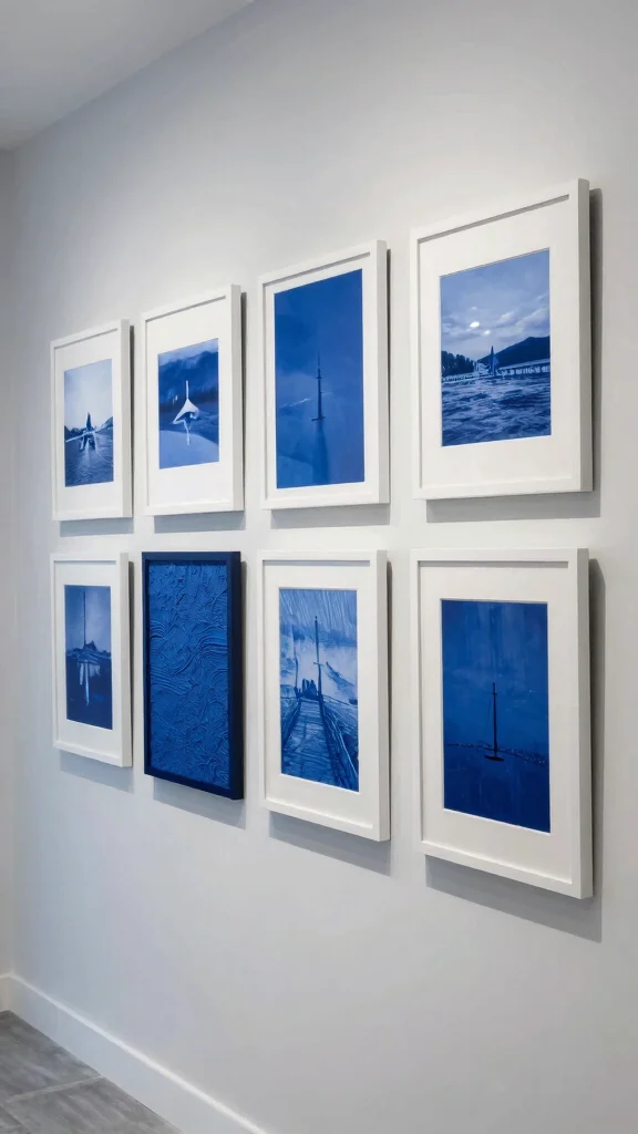 12 Hallway Gallery Wall Ideas for a Personal Curated Wall Display - 3. Monochromatic Magic 1