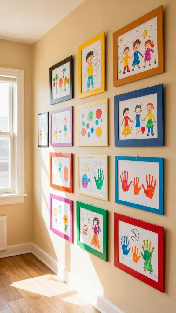 12 Hallway Gallery Wall Ideas for a Personal Curated Wall Display - 9. Personalized Art Projects 1