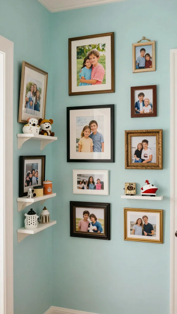 12 Hallway Makeover Before and After Ideas for a Dramatic Transformation - 10. Personalize with Family Mementos 1