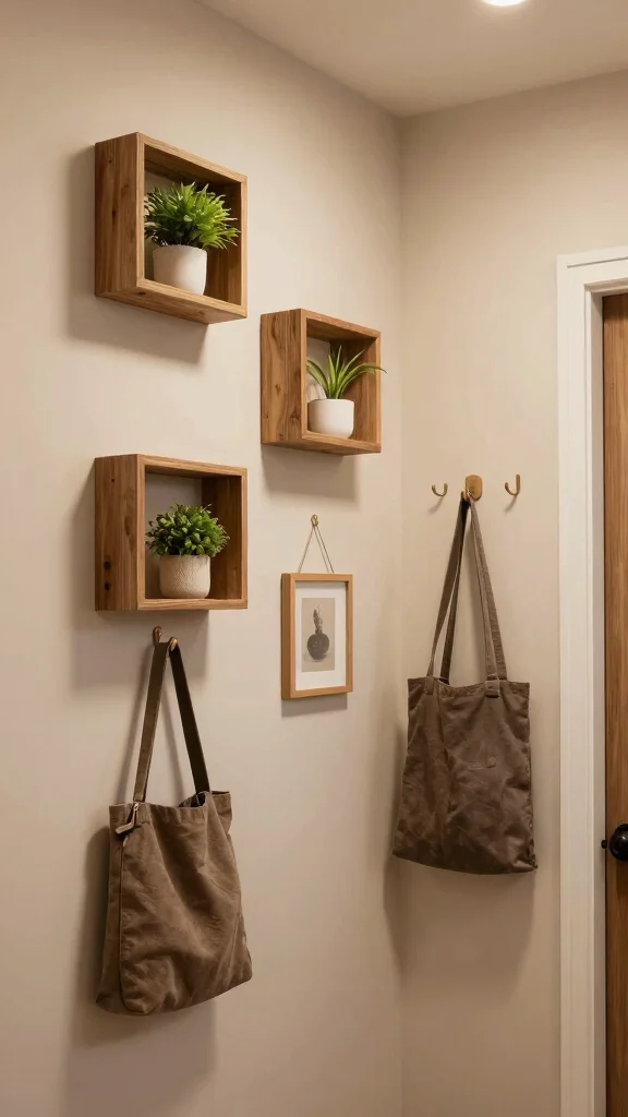 12 Hallway Makeover Before and After Ideas for a Dramatic Transformation - 12. Incorporate Functional Wall Art 1