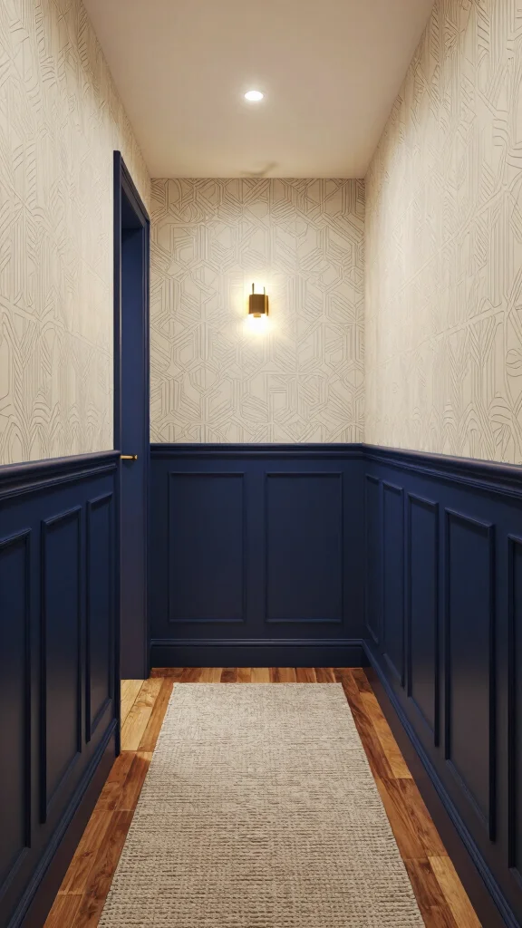 12 Hallway Makeover Before and After Ideas for a Dramatic Transformation - 8. Add Unique Wall Treatments 1
