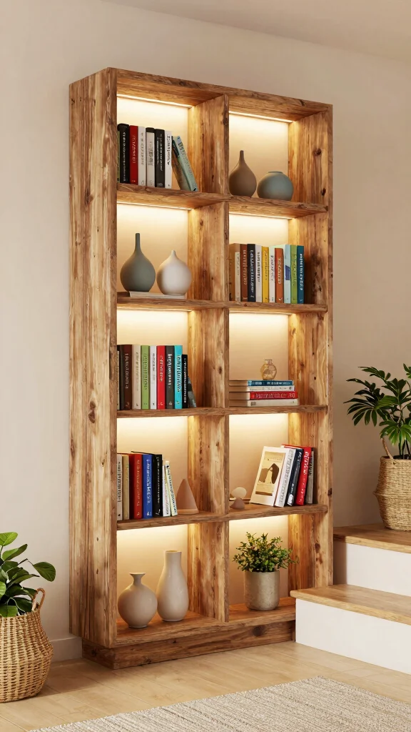 12 Hallway Under-Stairs Ideas for a Clever Space-Smart Storage - 1. Shelving Galore: Open Shelves for a Modern Look 1