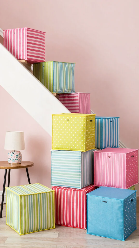 12 Hallway Under-Stairs Ideas for a Clever Space-Smart Storage - 4. Stylish Storage Cubes: Fun and Functional 1