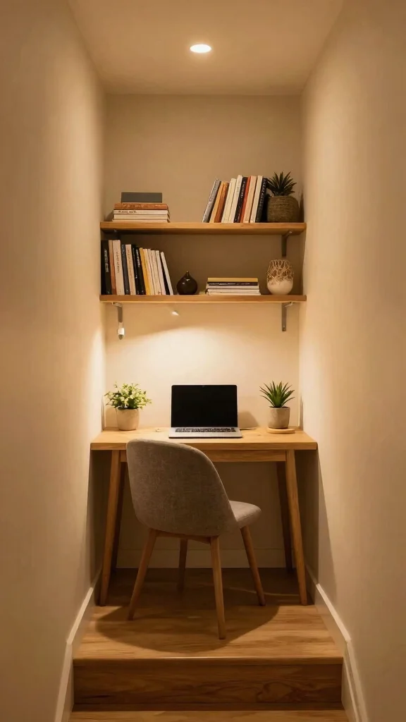 12 Hallway Under-Stairs Ideas for a Clever Space-Smart Storage - 7. Office Nook: A Quiet Workspace 1