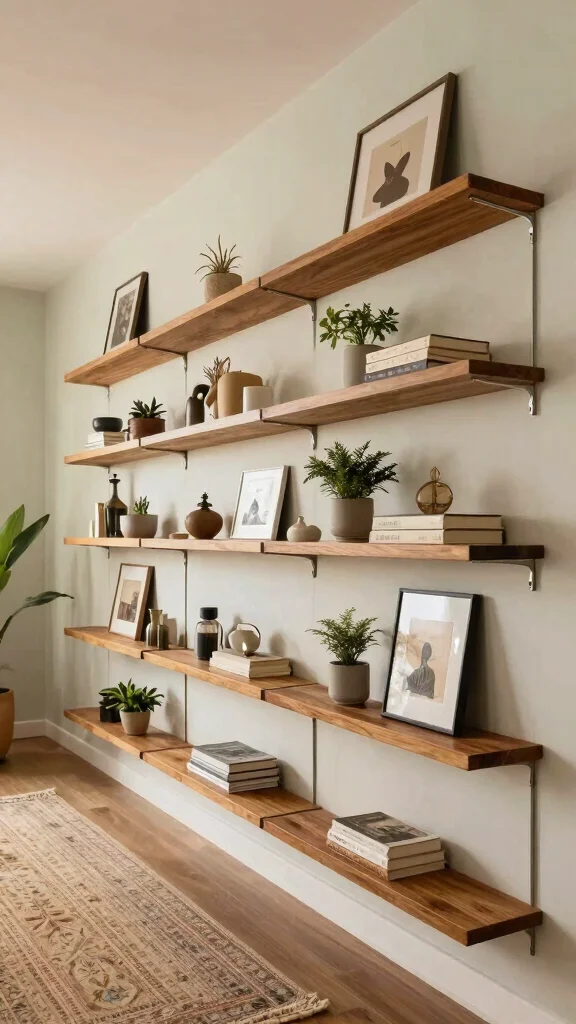 12 Long Hallway Entryway Ideas for a Stylish Welcoming Corridor - 11. Consider Open Shelving 1