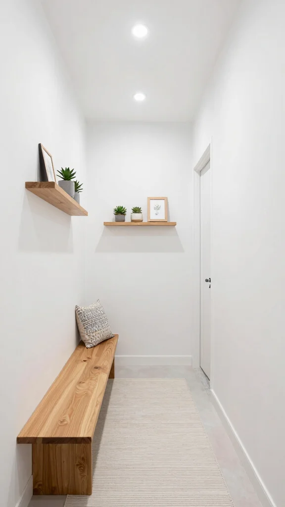 12 Long Hallway Entryway Ideas for a Stylish Welcoming Corridor - 2. Use Minimalist Furniture Wisely 1