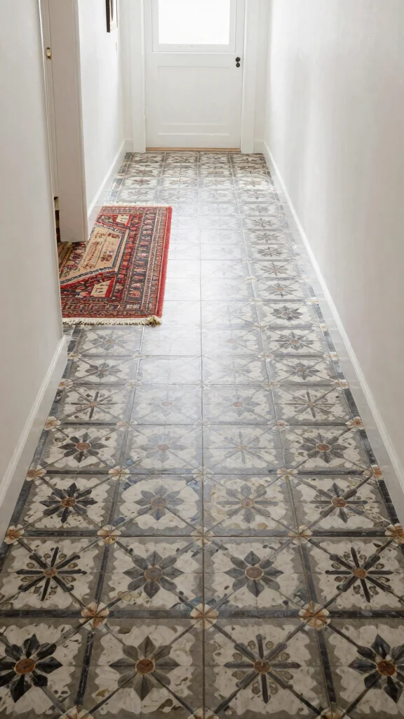 12 Long Hallway Entryway Ideas for a Stylish Welcoming Corridor - 8. Create a Statement Floor 1