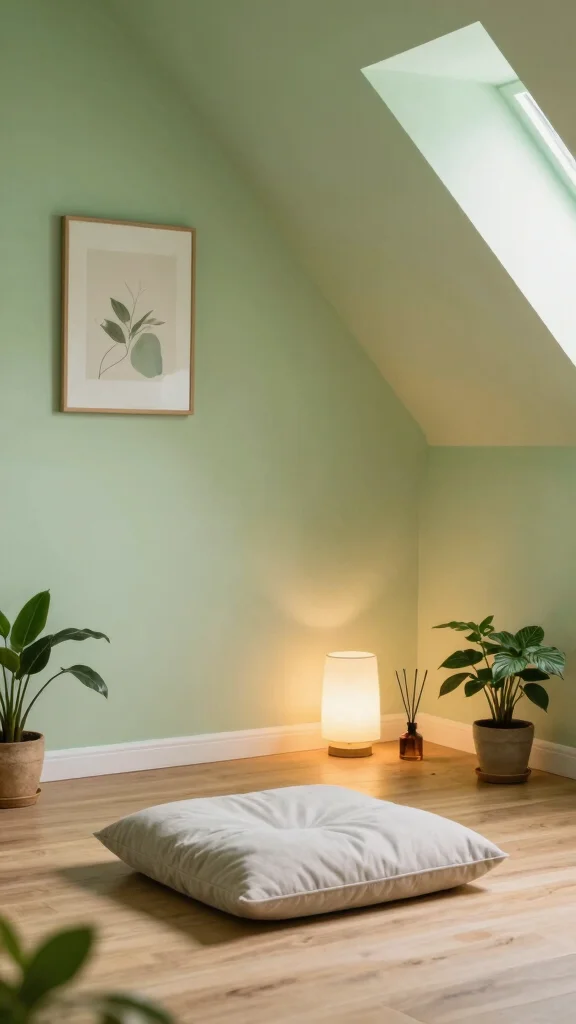 12 Low-Ceiling Attic Ideas for a Stylish Functional Space - 9. Minimalist Meditation Space 1