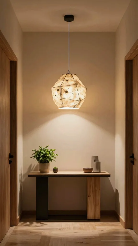 12 Modern Luxury Entryway Decor Ideas for an Elevated First Impression - 2. Sustainable Lighting Fixtures 1