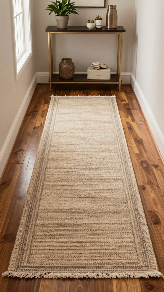 12 Modern Luxury Entryway Decor Ideas for an Elevated First Impression - 4. Sustainable Runner Rugs 1