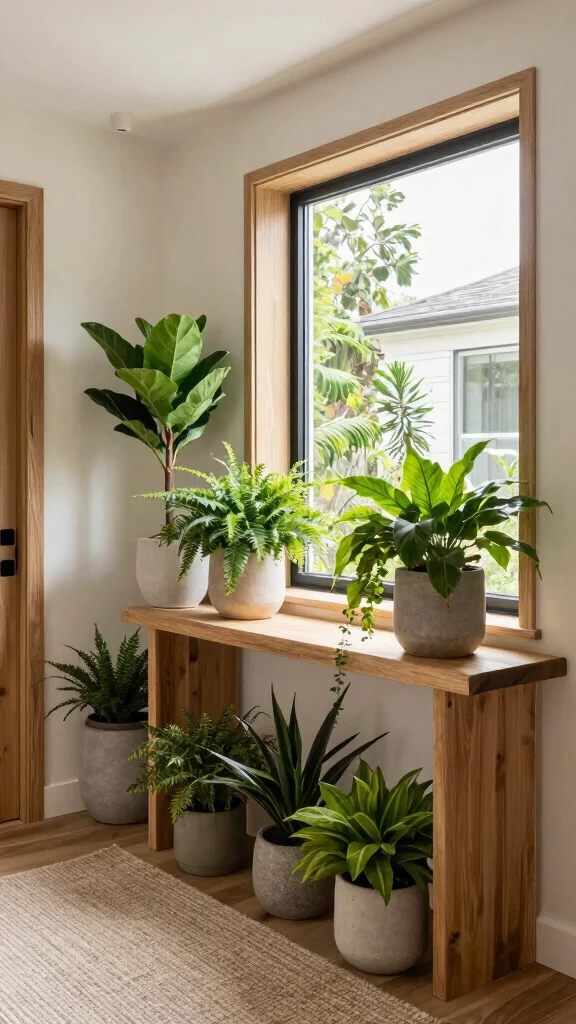 12 Modern Luxury Entryway Decor Ideas for an Elevated First Impression - 6. Greenery and Natural Elements 1