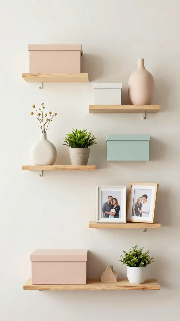 12 Small-Space Entryway Decor Ideas for a Beautiful Functional Entrance - 4. Wall-Mounted Shelves 1