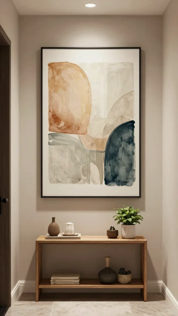 12 Small-Space Entryway Decor Ideas for a Beautiful Functional Entrance - 7. Stylish Wall Art 1