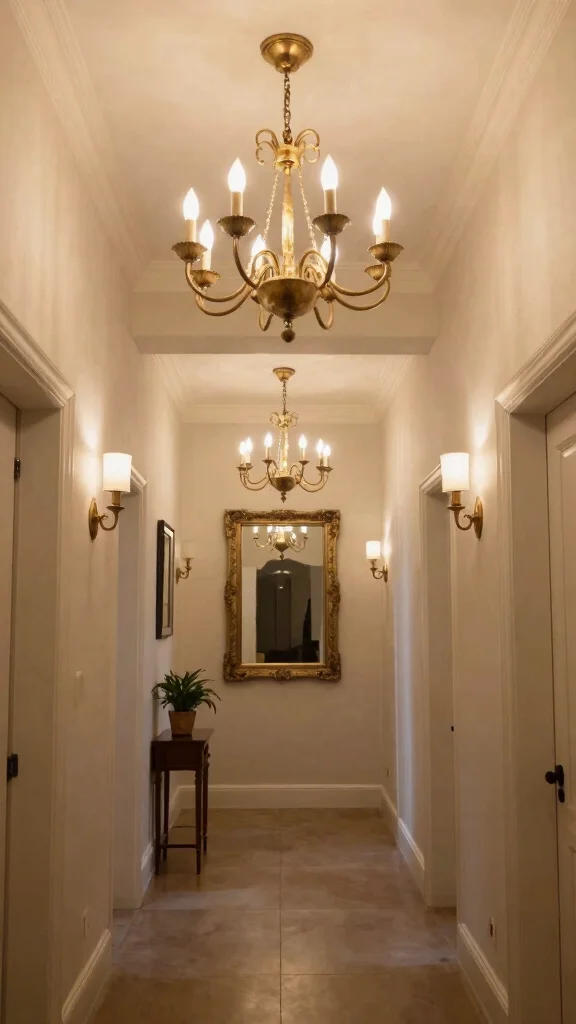 12 Upstairs Hallway Decor Ideas for a Styled Personal Upper Level - 2. Statement Lighting 1