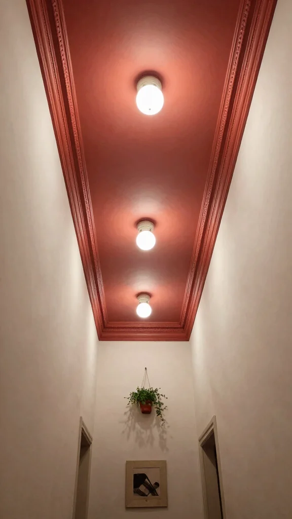 12 Upstairs Hallway Decor Ideas for a Styled Personal Upper Level - 6. Creative Ceiling Treatments 1