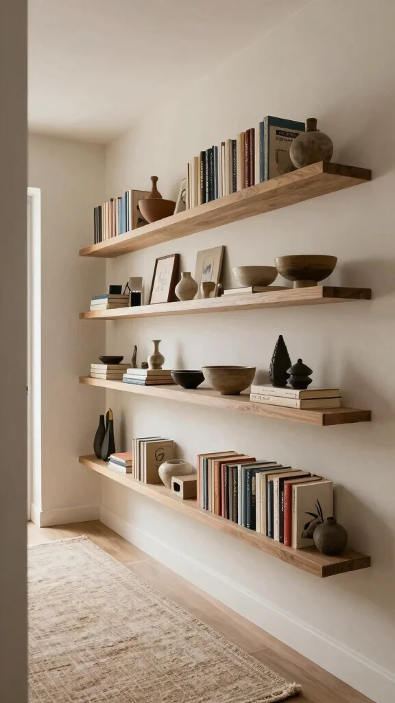 12 Upstairs Hallway Decor Ideas for a Styled Personal Upper Level - 9. Functional Art Display 1