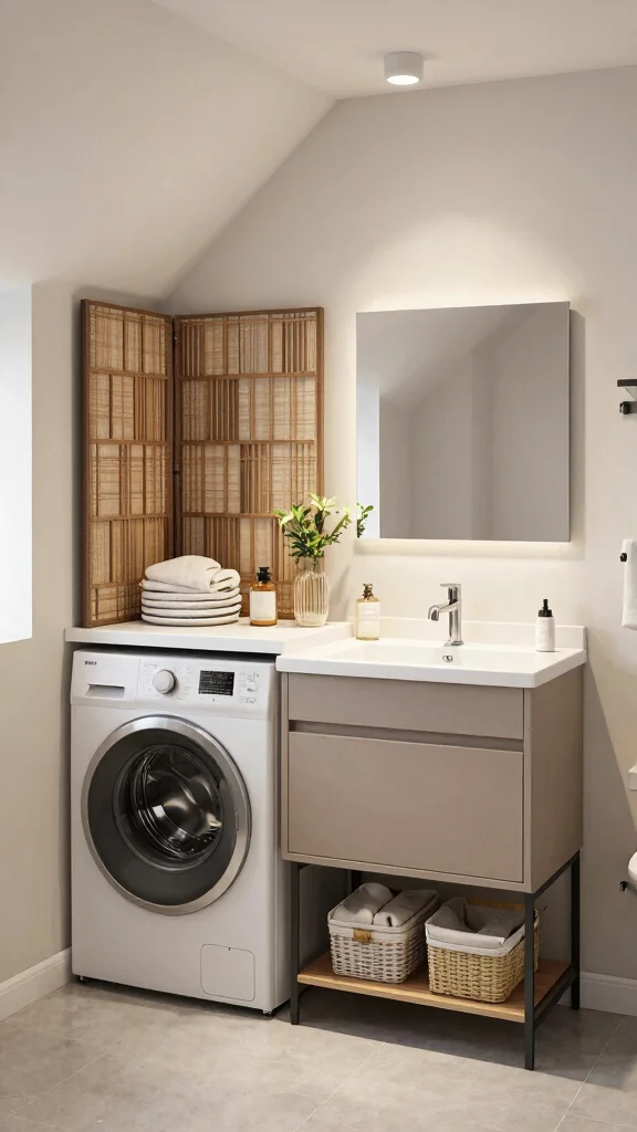 13 Attic Bathroom Ideas With Slanted Ceilings for a Unique Stylish Space - 12. Dual Purpose Spaces 1