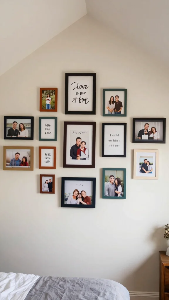 13 Attic Bedroom Ideas With Angled Ceilings for a Cozy Unique Space - 13. Personalized Gallery Wall 1