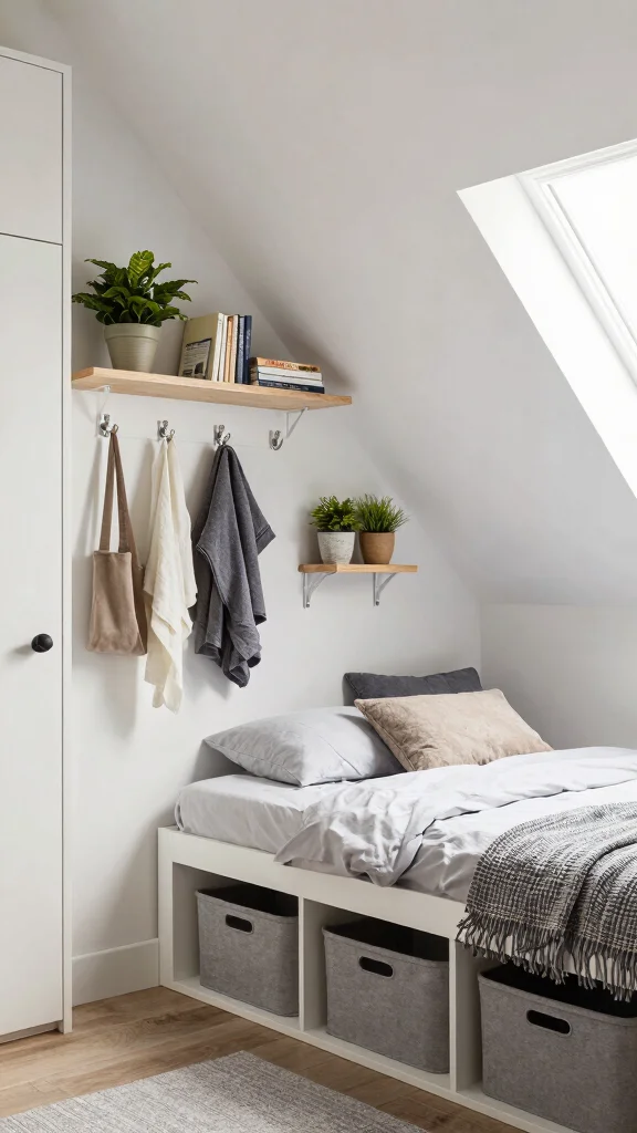 13 Attic Bedroom Ideas With Angled Ceilings for a Cozy Unique Space - 8. Creative Storage Solutions 1