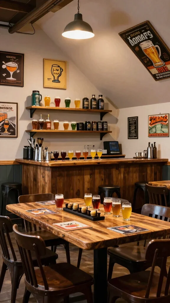 13 Attic Game Room Ideas for a Fun Dedicated Top-Floor Entertainment Space - 5. Craft Beer and Game Hub 1