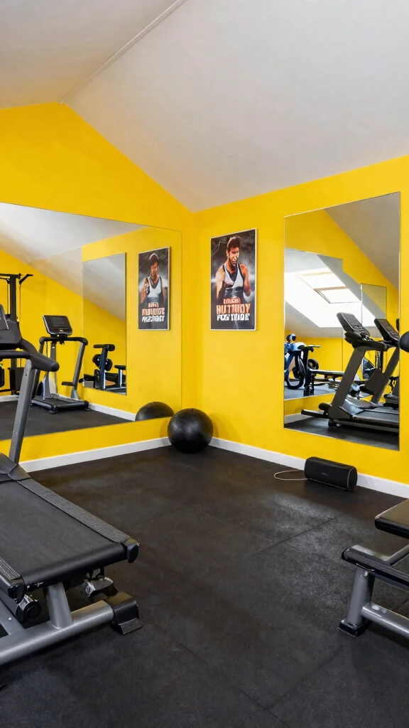 13 Attic Remodel Before and After Ideas for a Dramatic Transformation - 10. Stylish Home Gym 1