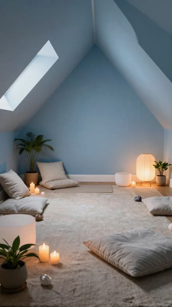 13 Attic Remodel Before and After Ideas for a Dramatic Transformation - 11. Serene Meditation Space 1