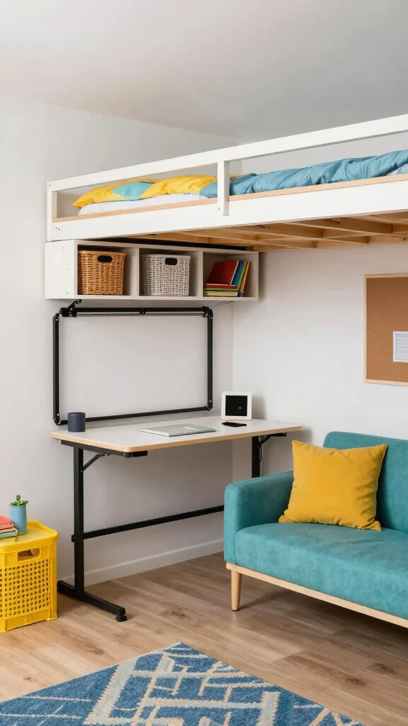 13 Attic Remodel Before and After Ideas for a Dramatic Transformation - 12. Stylish Multi-Purpose Space 1