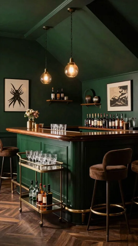 13 Attic Remodel Before and After Ideas for a Dramatic Transformation - 13. Elegant Bar Area 1