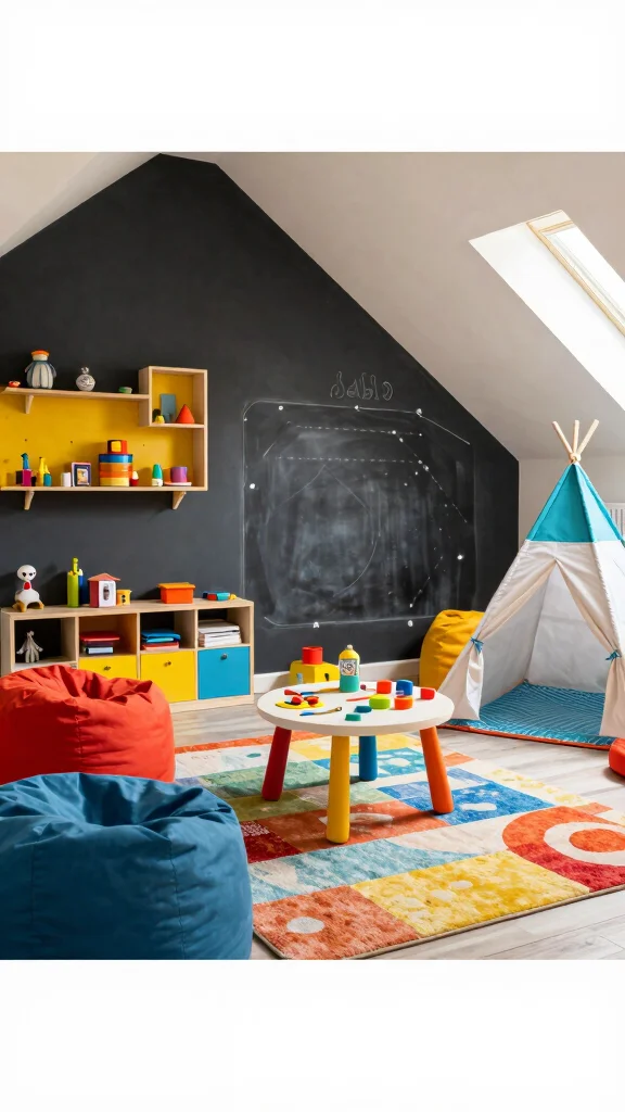 13 Attic Remodel Before and After Ideas for a Dramatic Transformation - 4. Playful Kid's Zone 1