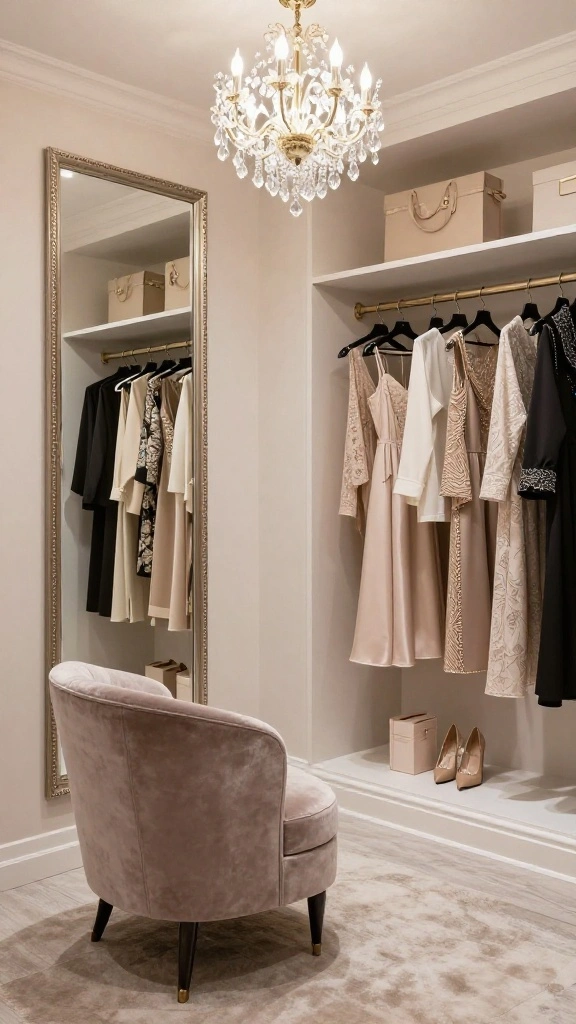 13 Attic Remodel Before and After Ideas for a Dramatic Transformation - 9. Luxurious Dressing Room 1