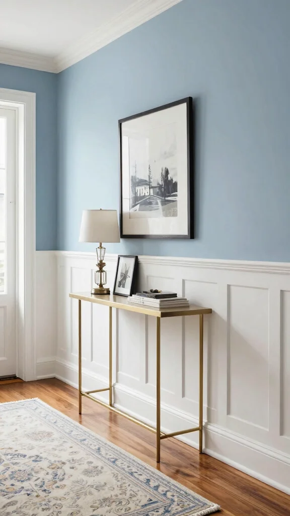 13 Entryway Accent Wall Ideas for Color, Texture, and Drama - 4. Classic Wainscoting 1