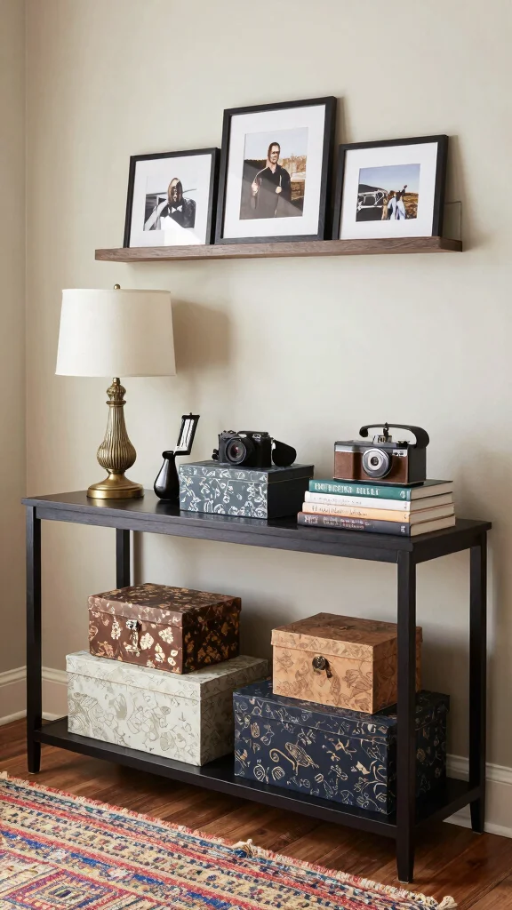 13 Entryway Console Table Ideas for a Stylish Welcoming Display - 9. Curated Collections 1