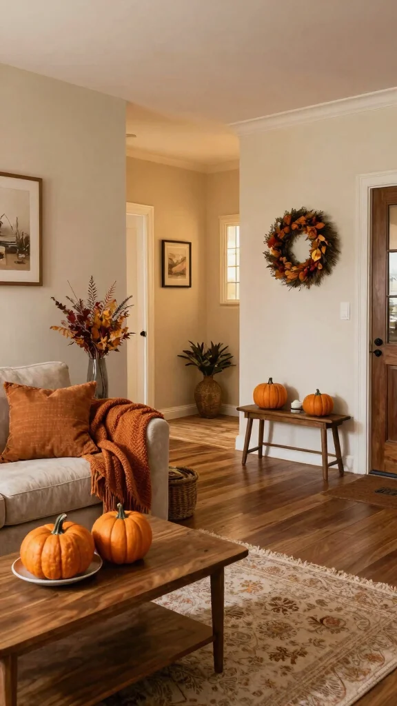 13 Entryway Living Room Combo Ideas for a Cohesive Open-Plan Space - 13. Seasonal Decor Changes 1