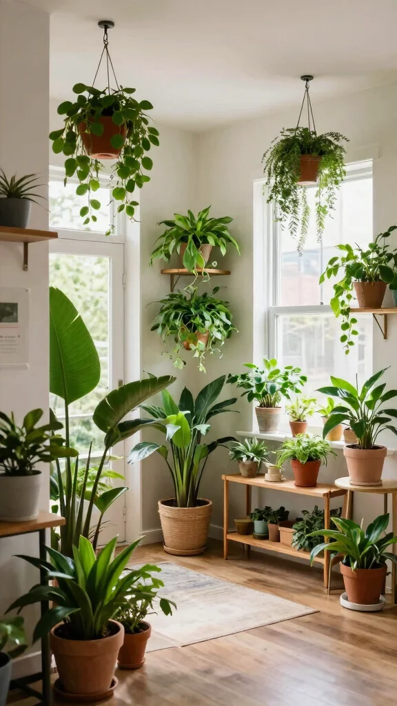 13 Entryway Living Room Combo Ideas for a Cohesive Open-Plan Space - 9. Plant Paradise 1