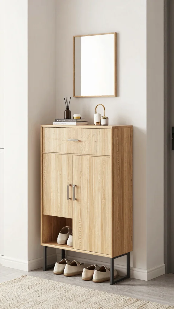 13 Entryway Shoe Storage Ideas for a Tidy Organized Entrance - 12. Slim Shoe Cabinets 1