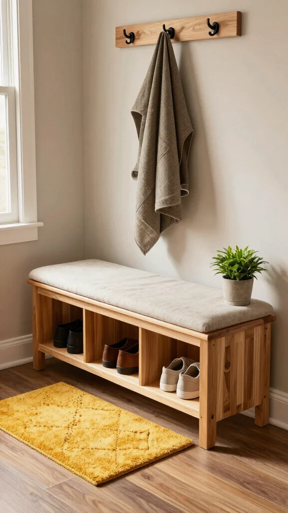 13 Entryway Shoe Storage Ideas for a Tidy Organized Entrance - 5. Multi-Functional Entryway Bench 1