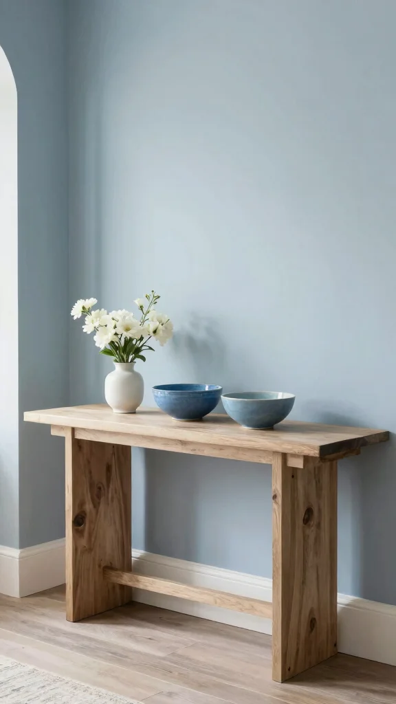 13 Entryway Table Decor Ideas for a Curated Beautiful First Impression - 5. Cohesive Color Palette 1