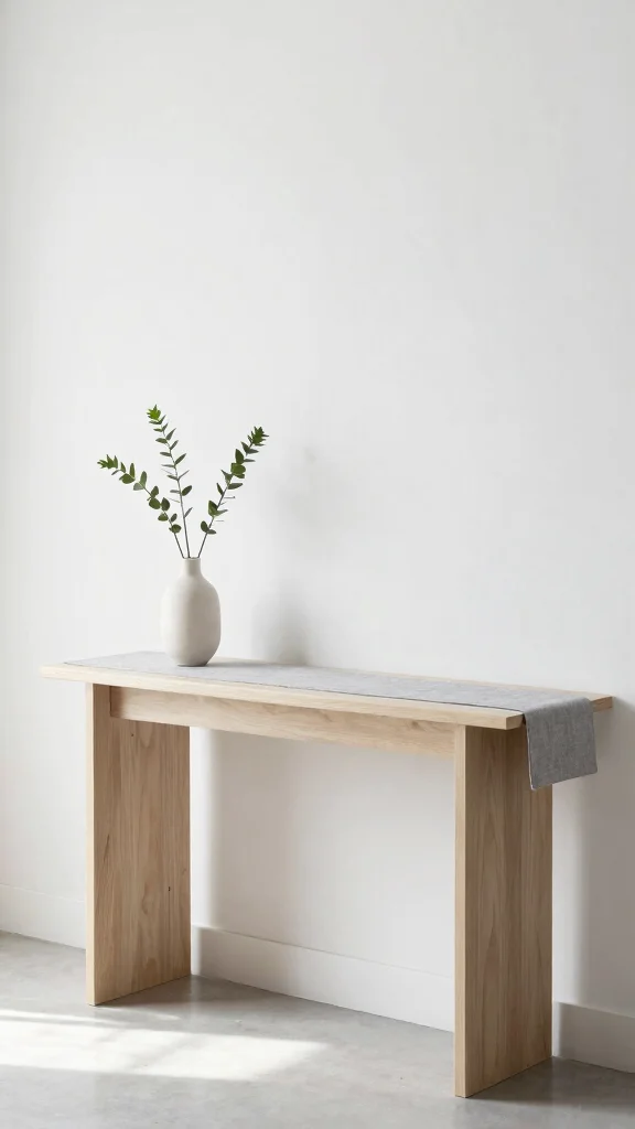 13 Entryway Table Decor Ideas for a Curated Beautiful First Impression - 7. Minimalist Elegance 1