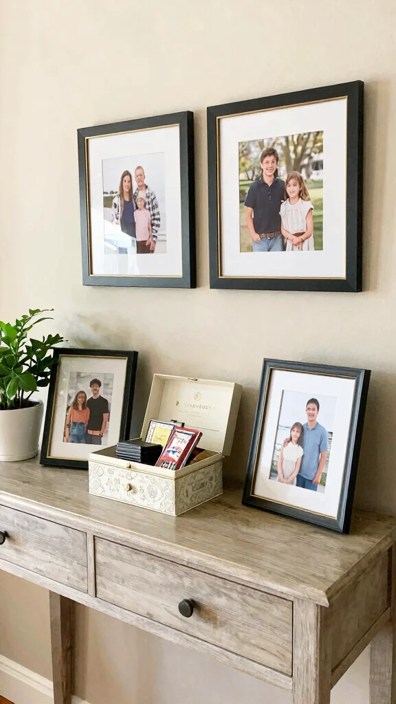 13 Entryway Table Decor Ideas for a Curated Beautiful First Impression - 8. Personal Touches 1