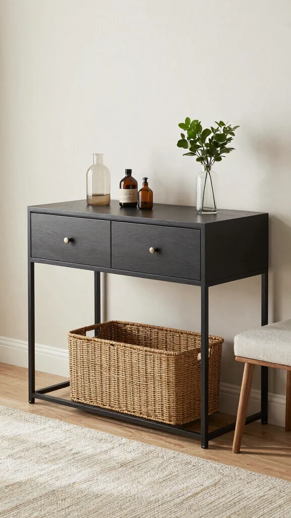 13 Entryway Table Decor Ideas for a Curated Beautiful First Impression - 9. Multi-Functional Designs 1